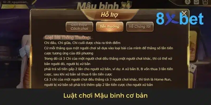 Cách xếp bài mậu binh đơn giản, hiệu quả cho người mới Luật chơi Mậu binh cơ bản